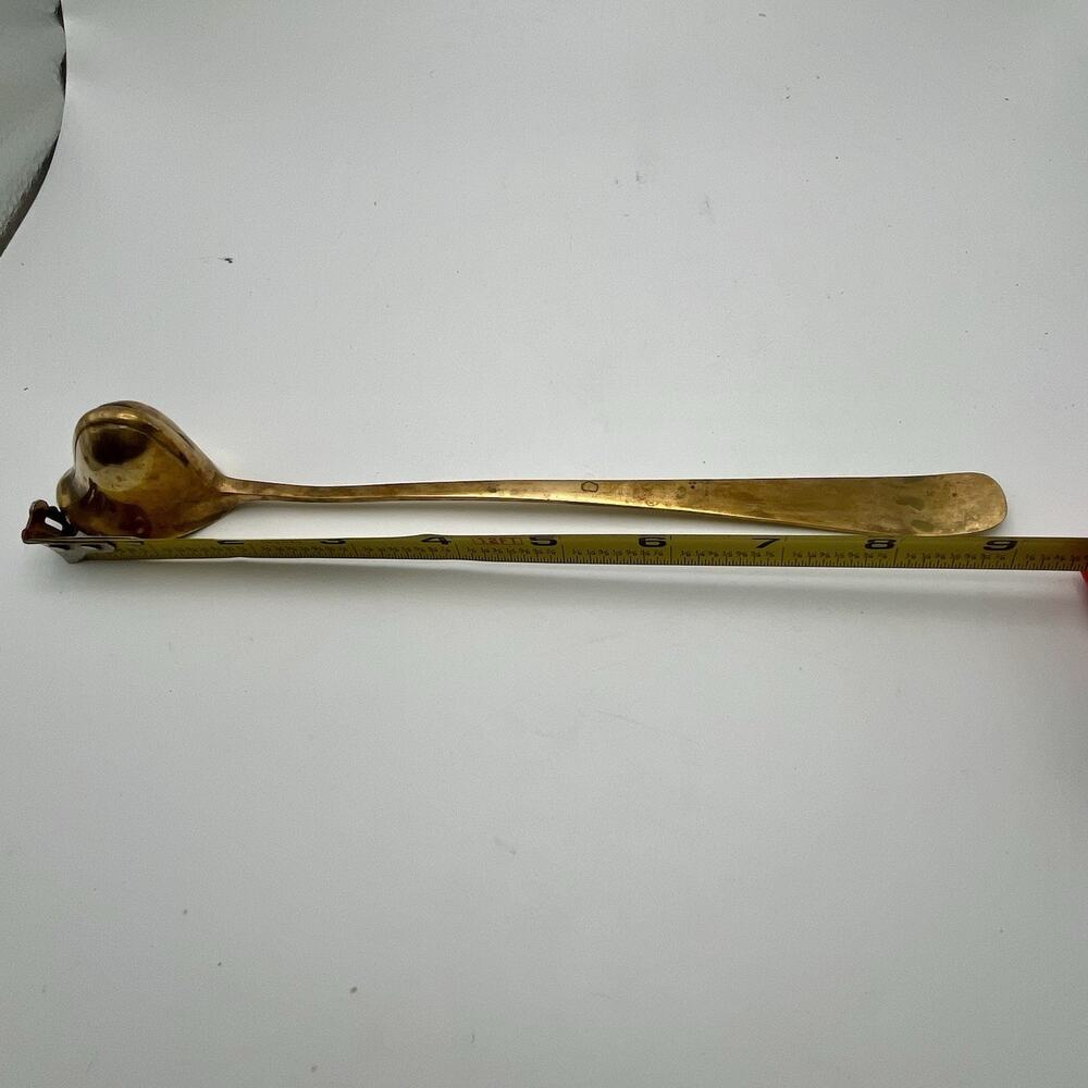 Vintage Solid Brass Candle Snuffer Bell Shape 9” Made In India Cottagecore Decor - Picture 12 of 13